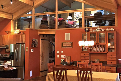 Dining Room With View of Loft